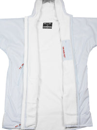 Two Bare Feet Weatherproof Changing Robe (White/Red)