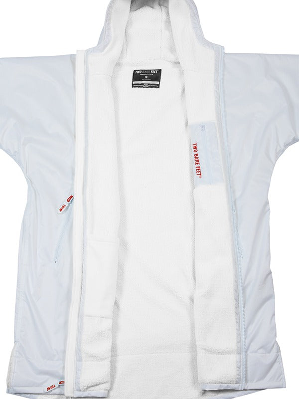 Two Bare Feet Kids Weatherproof Changing Robe (White/Red)