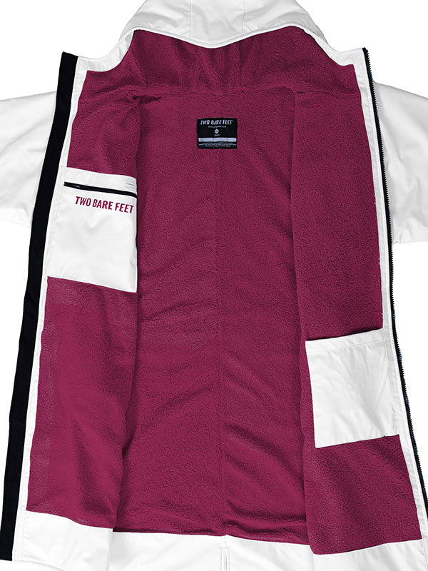 Elemental Waterproof Lightweight Slimline Changing Robe (White/Raspberry)