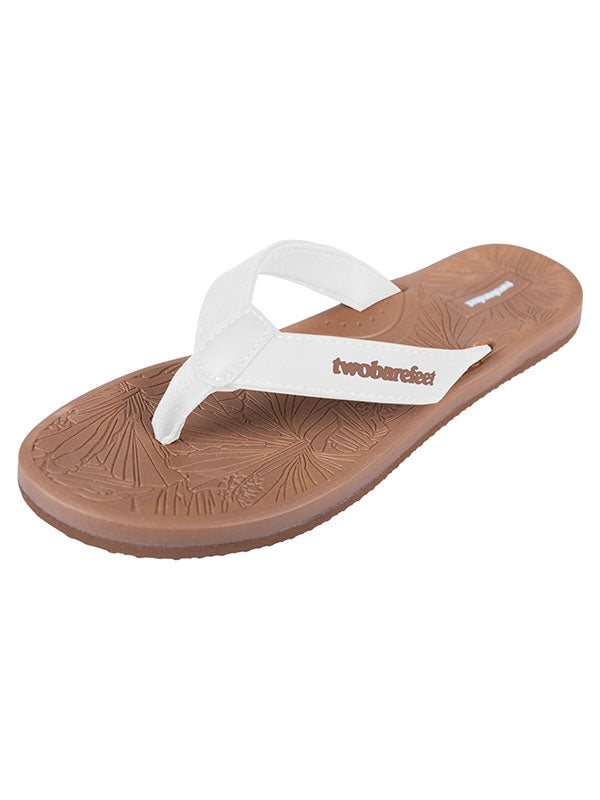 Blossom Ladies Flip Flops (Brown/White)