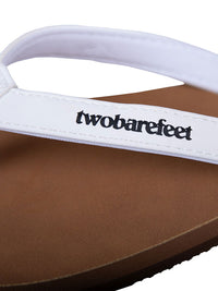 Devon Ladies Flip Flops (Brown/White)