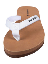 Devon Ladies Flip Flops (Brown/White)