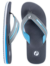 Voyage Ladies Flip Flops (Grey/Blue)