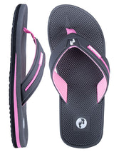 Voyage Ladies Flip Flops (Grey/Light Pink)