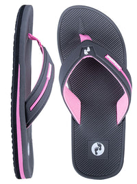 Voyage Ladies Flip Flops (Grey/Light Pink)