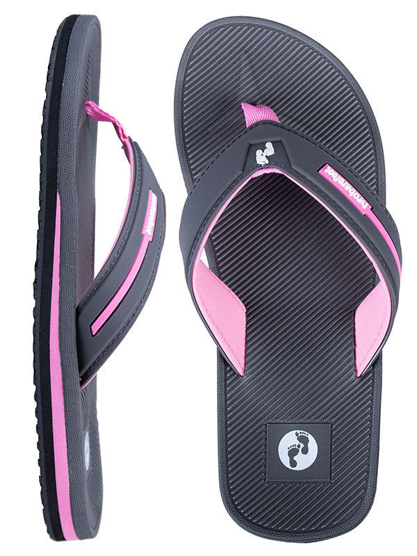 Voyage Ladies Flip Flops (Grey/Light Pink)