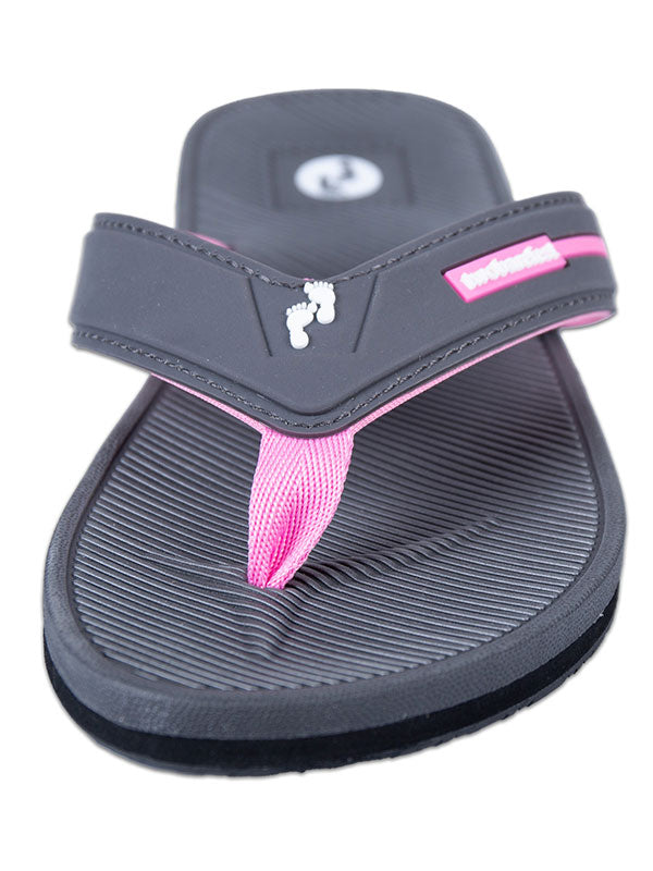 Voyage Ladies Flip Flops (Grey/Light Pink)