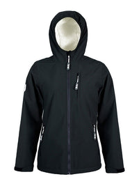 Womens Sherpa Lined Waterproof Jacket (Black/Cream)