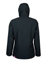 Womens Sherpa Lined Waterproof Jacket (Black/Raspberry)