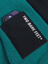 Womens Sherpa Lined Waterproof Jacket (Black/Sea Green)