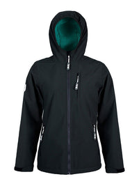 Womens Sherpa Lined Waterproof Jacket (Black/Sea Green)