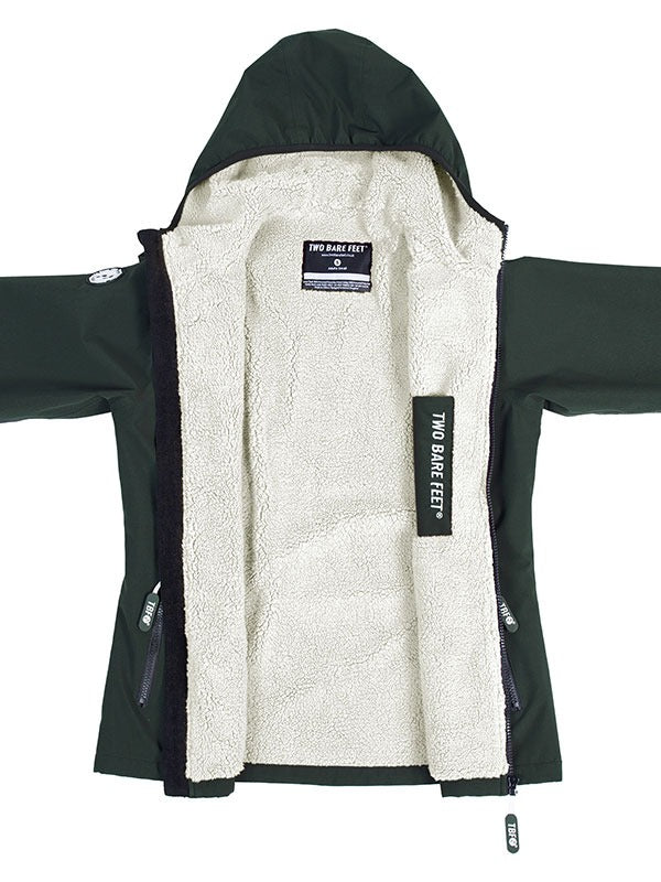 Womens Sherpa Lined Waterproof Jacket (Khaki/Cream)