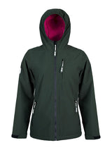 Womens Sherpa Lined Waterproof Jacket (Khaki/Raspberry)