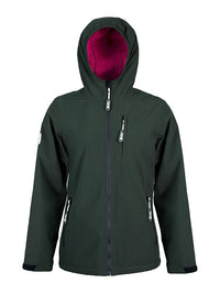 Womens Sherpa Lined Waterproof Jacket (Khaki/Raspberry)
