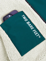 Womens Sherpa Lined Waterproof Jacket (Sea Green/Cream)