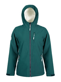 Womens Sherpa Lined Waterproof Jacket (Sea Green/Cream)