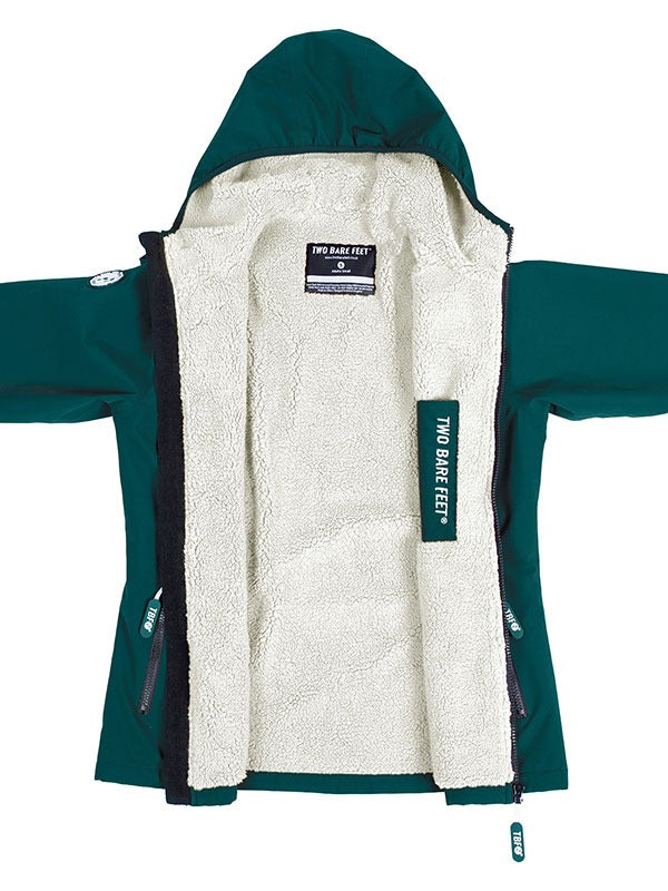 Womens Sherpa Lined Waterproof Jacket (Sea Green/Cream)