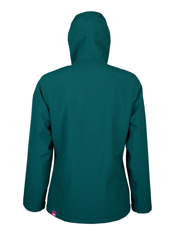 Womens Sherpa Lined Waterproof Jacket (Sea Green/Raspberry)