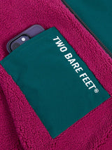 Womens Sherpa Lined Waterproof Jacket (Sea Green/Raspberry)