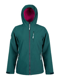 Womens Sherpa Lined Waterproof Jacket (Sea Green/Raspberry)