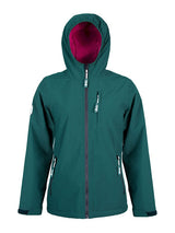 Womens Sherpa Lined Waterproof Jacket (Sea Green/Raspberry)