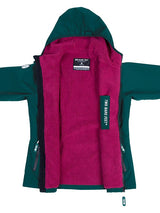 Womens Sherpa Lined Waterproof Jacket (Sea Green/Raspberry)