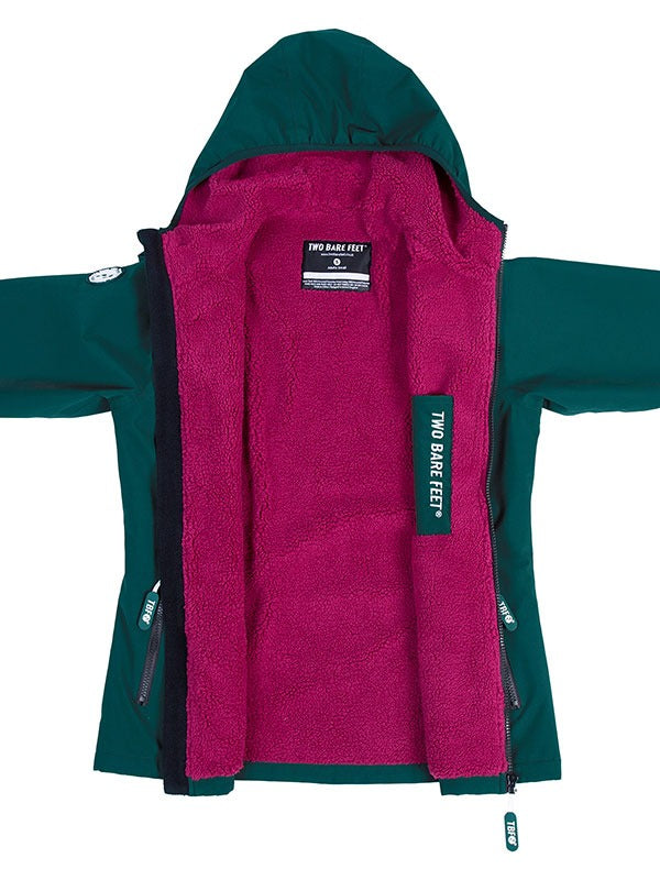 Womens Sherpa Lined Waterproof Jacket (Sea Green/Raspberry)