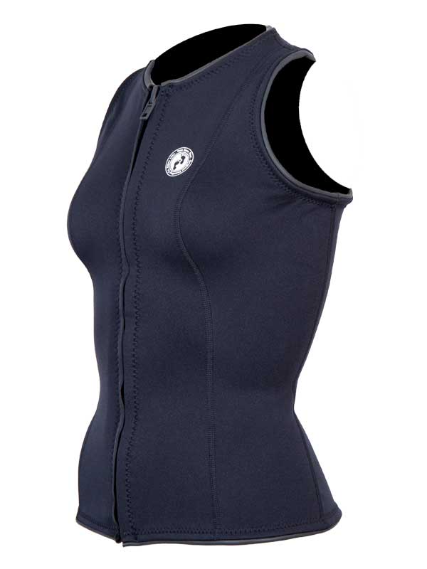 Womens Heritage Sleeveless Wetsuit Jacket (Black)