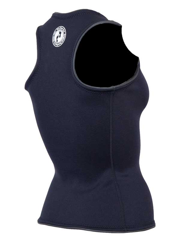 Womens Heritage Sleeveless Wetsuit Jacket (Black)