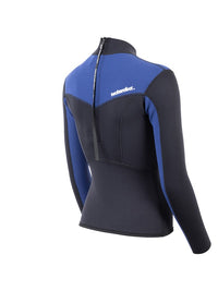 Two Bare Feet Womens Aspect Back Zip 2.5mm Wetsuit Jacket (Black/Blue)