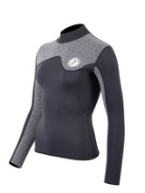 Two Bare Feet Womens Aspect Back Zip 2.5mm Wetsuit Jacket (Black/Grey)