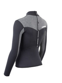 Two Bare Feet Womens Aspect Back Zip 2.5mm Wetsuit Jacket (Black/Grey)