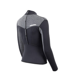 Two Bare Feet Womens Aspect Back Zip 2.5mm Wetsuit Jacket (Black/Grey)