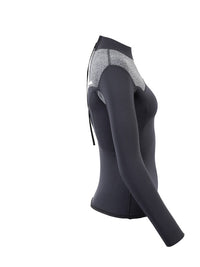 Two Bare Feet Womens Aspect Back Zip 2.5mm Wetsuit Jacket (Black/Grey)