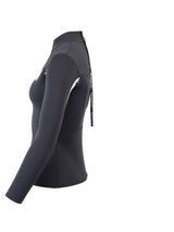 Two Bare Feet Womens Aspect Back Zip 2.5mm Wetsuit Jacket (Black/Grey/Grey)