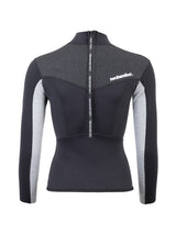Two Bare Feet Womens Aspect Back Zip 2.5mm Wetsuit Jacket (Black/Grey/Grey)