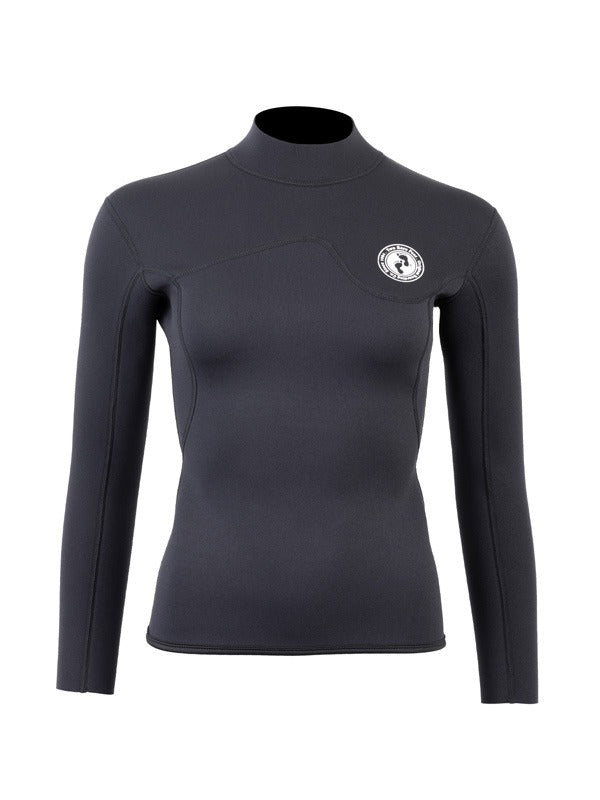 Two Bare Feet Womens Aspect Back Zip 2.5mm Wetsuit Jacket (Black)