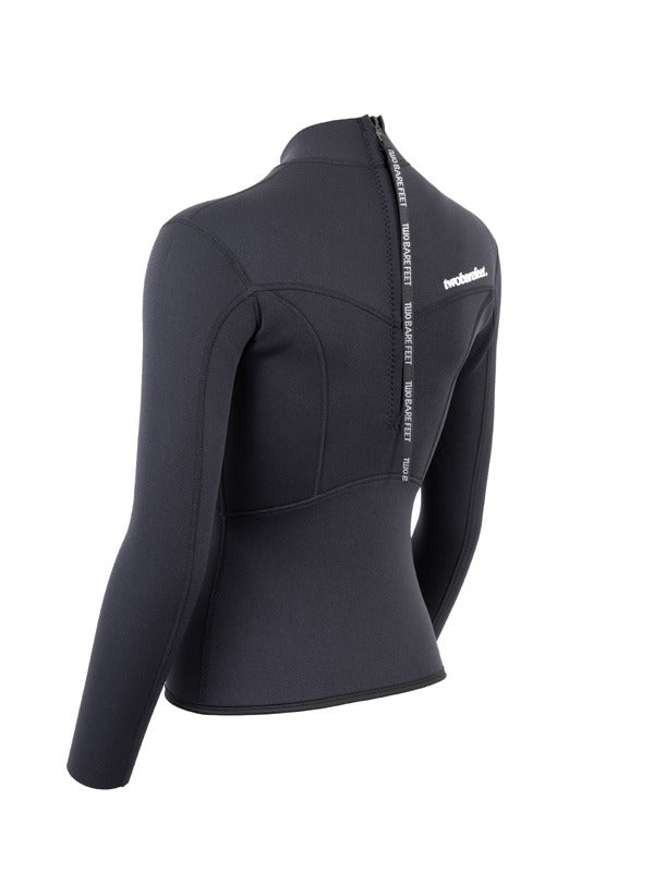 Two Bare Feet Womens Aspect Back Zip 2.5mm Wetsuit Jacket (Black)