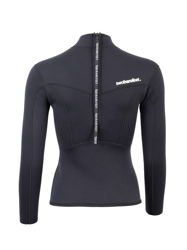 Two Bare Feet Womens Aspect Back Zip 2.5mm Wetsuit Jacket (Black)