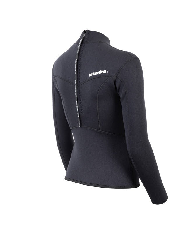 Two Bare Feet Womens Aspect Back Zip 2.5mm Wetsuit Jacket (Black)