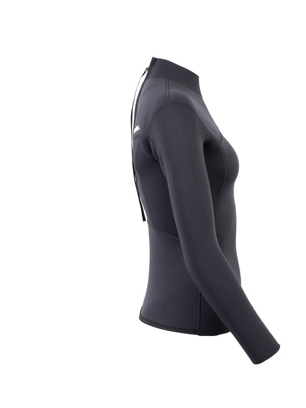 Two Bare Feet Womens Aspect Back Zip 2.5mm Wetsuit Jacket (Black)