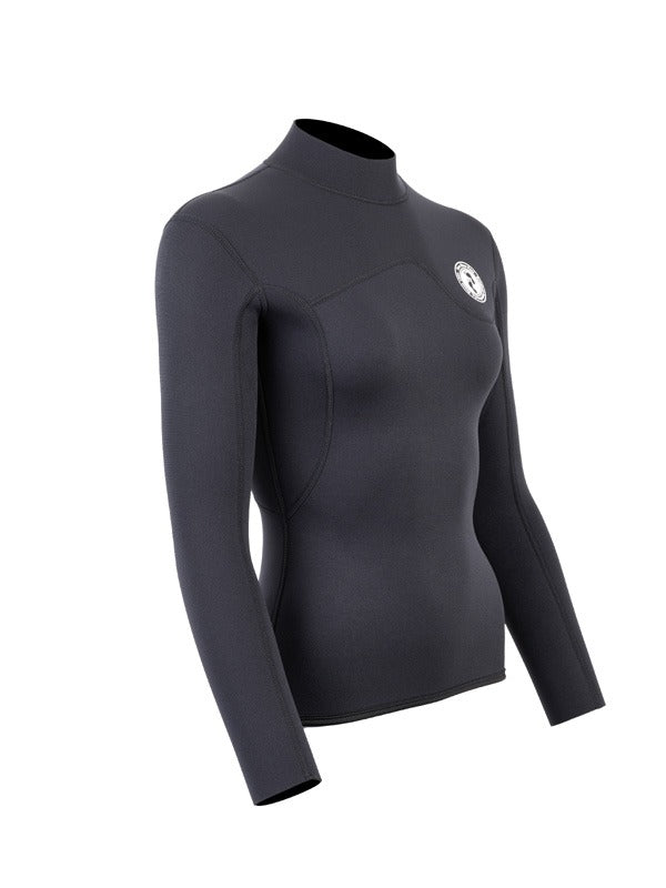 Two Bare Feet Womens Aspect Back Zip 2.5mm Wetsuit Jacket (Black)