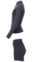 Two Bare Feet Unisex Perspective Full Zip 2.5mm Wetsuit Jacket & Hotpants Set (Black)