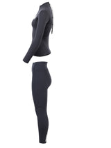 Two Bare Feet Womens Aspect Back Zip 2.5mm Wetsuit Jacket & Pants Set (Black)