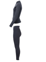 Two Bare Feet Unisex Perspective Full Zip 2.5mm Wetsuit Jacket & Pants Set (Black)