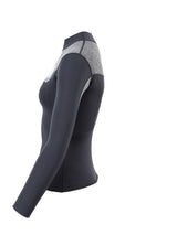 Two Bare Feet Womens Aspect Fleece Lined Zipless Thermal 2.5mm Superstretch Wetsuit Top (Black/Grey)