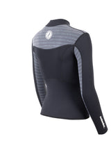 Two Bare Feet Womens Aspect Fleece Lined Zipless Thermal 2.5mm Superstretch Wetsuit Top (Black/Grey Stripe)