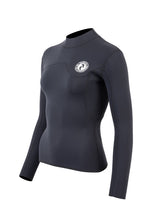 Two Bare Feet Womens Aspect Fleece Lined Zipless Thermal 2.5mm Superstretch Wetsuit Top (Black)