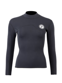 Two Bare Feet Womens Aspect Fleece Lined Zipless Thermal 2.5mm Superstretch Wetsuit Top & Pants Set (Black)