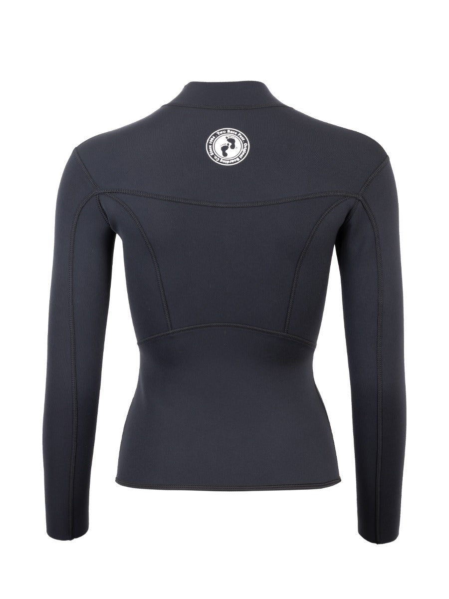 Two Bare Feet Womens Aspect Fleece Lined Zipless Thermal 2.5mm Superstretch Wetsuit Top & Pants Set (Black)